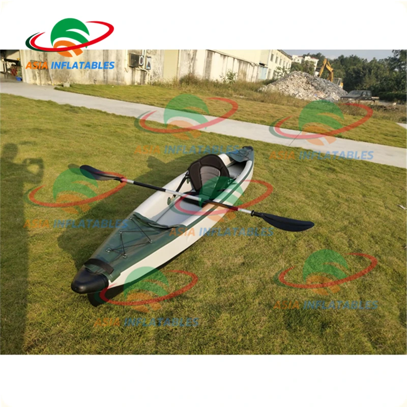 

Drop stitch inflatable kayak, one person inflatable rowing boat kayak, inflatable fishing boat, As the picture shown / customized