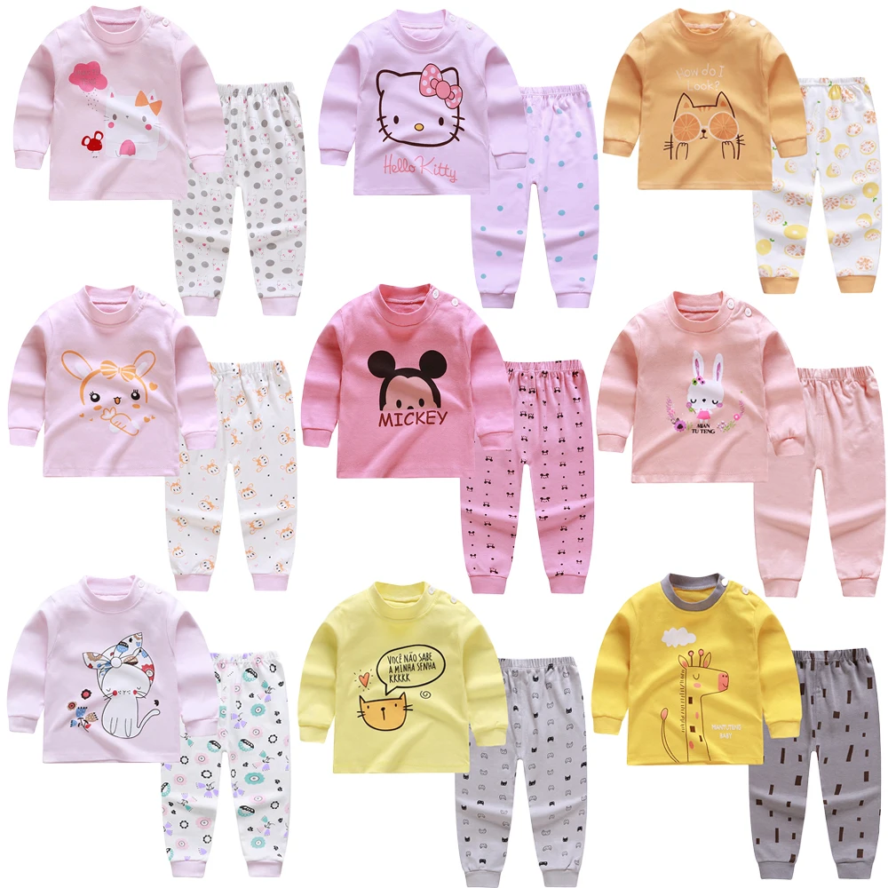 

New 2020 children's clothes sets children's autumn and winter clothing pajamas cotton long-sleeved girls baby clothing sets, Picture shows