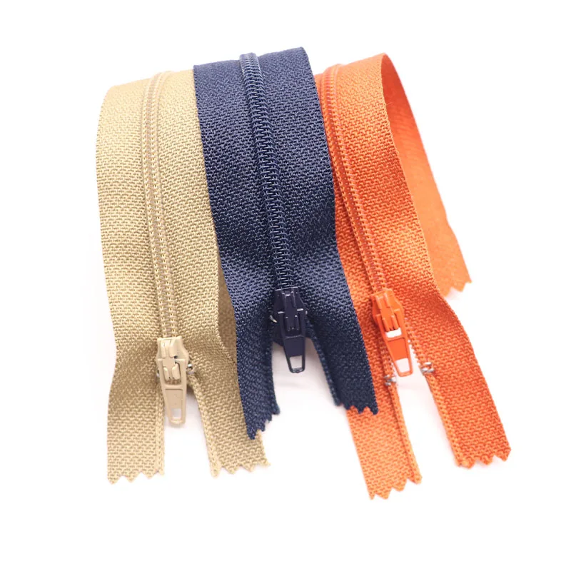 

Free sample factory customization #3 closed auto lock slider nylon zipper for wallet and tote bag