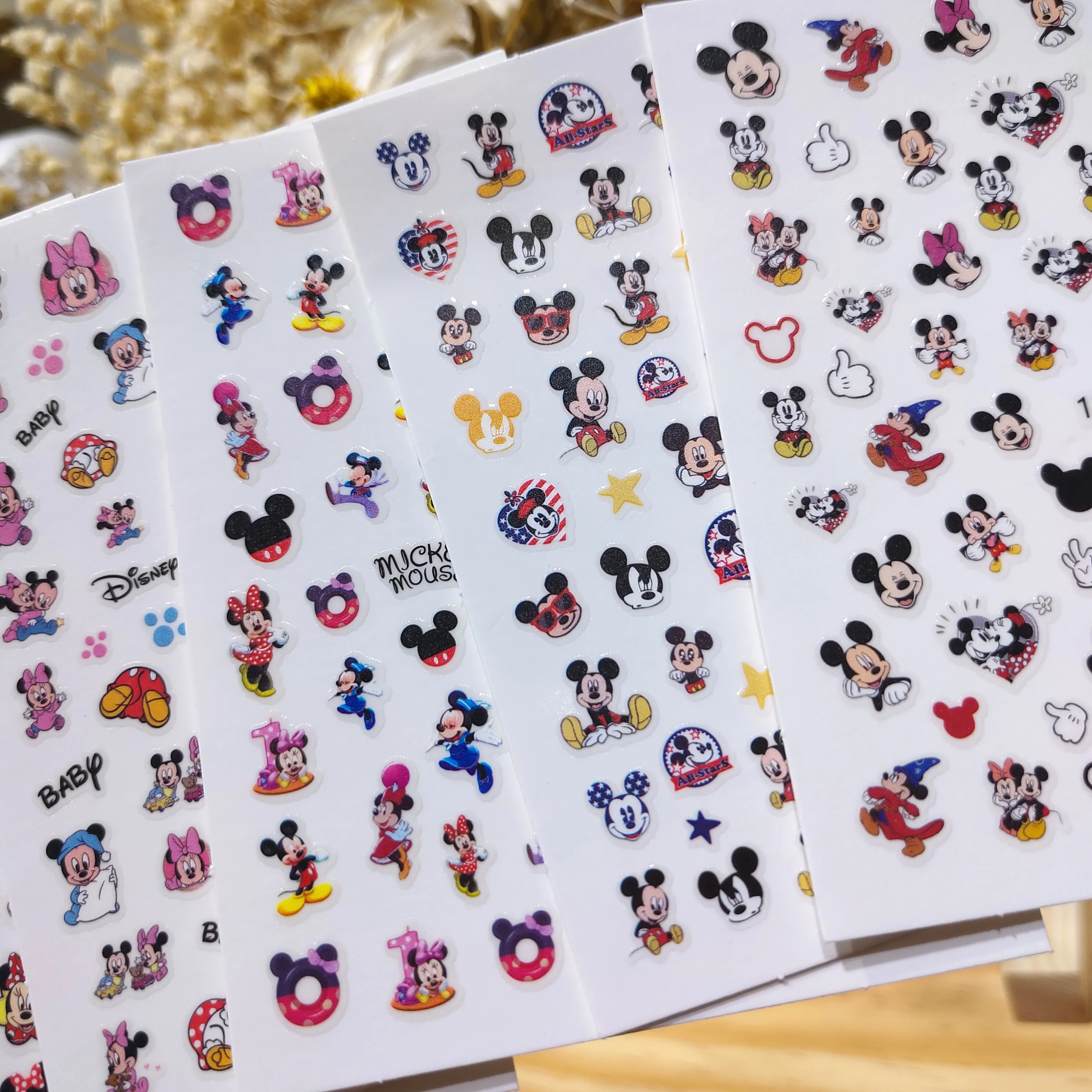 

2021 Cartoon Mickey Nail Art Decal Nail Art Sticker Luxury Brand Logo Cartoon Sticker 1257, Colorful
