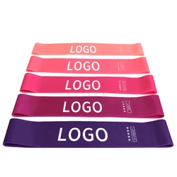 Dropshipping Logo Custom Fitness Exercise Indoor Mini Latex Booty Woukout Resistance Band
