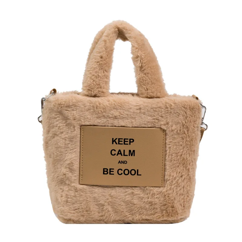 

2022 Famous Brand Designer Purses New Trend Luxury Fluffy Furry Fur Bag Big Tote Shoulder Purses and Handbags Luxury Women