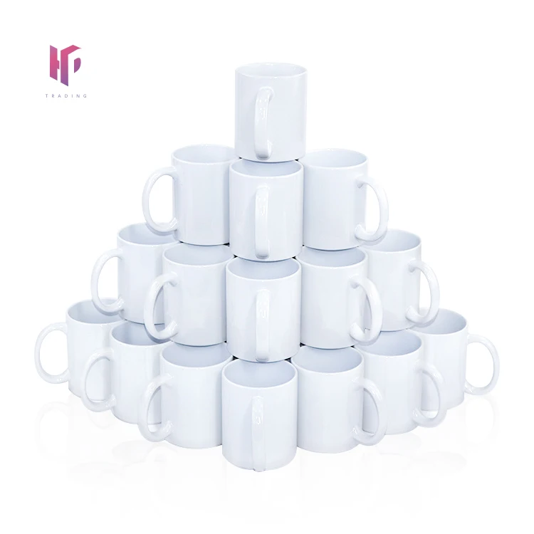 

Wholesale Custom Blank Porcelain Mugs Cups Plain White 11oz Ceramic Sublimation Porcelain Coffee Cups Mugs With Logo