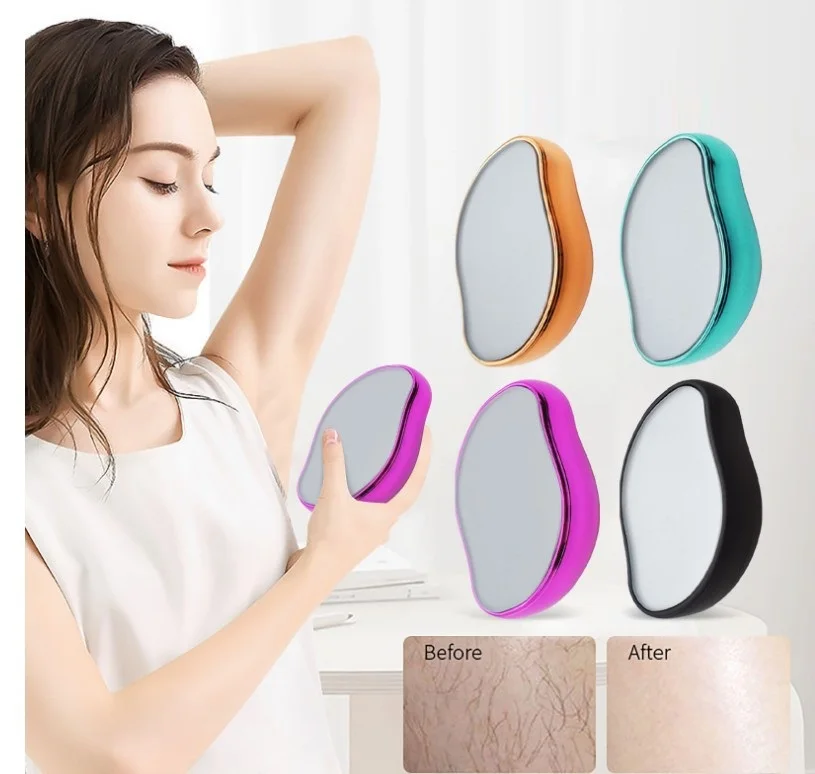 

Magic Crystal Hair Remover Tool Pad Home Use Nano Painless Eraser Stone Epilator Device Brow Body Leg Skin Hair Removal