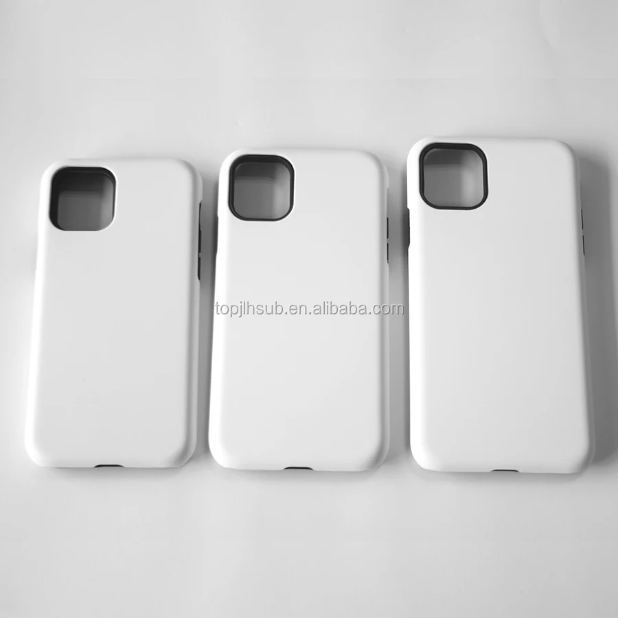 

Mobile phone accessories for iPhone 11 Pro Max, blank 3D 2 in 1 sublimation mobile phone case, White