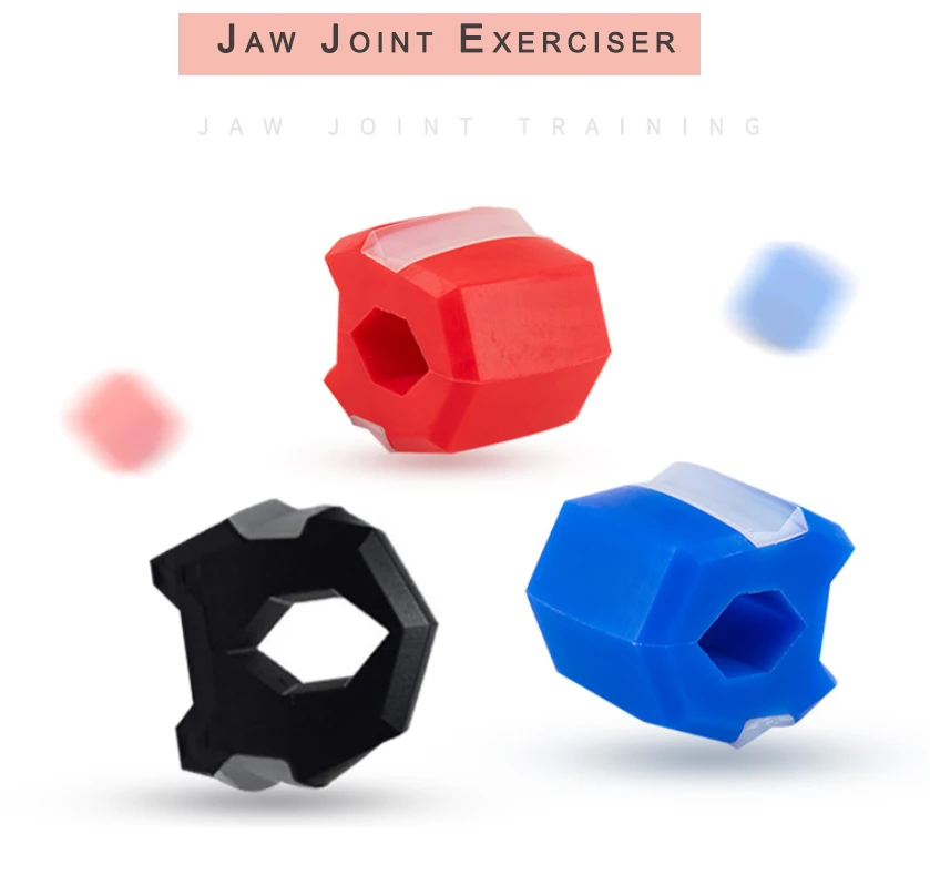 

Small Jaw Size Tool Portable Silicone Fitness Mouth Jaw Line Toner ExerciseExerciser Facial Muscle Jawline Jaw Trainer, Red,blue