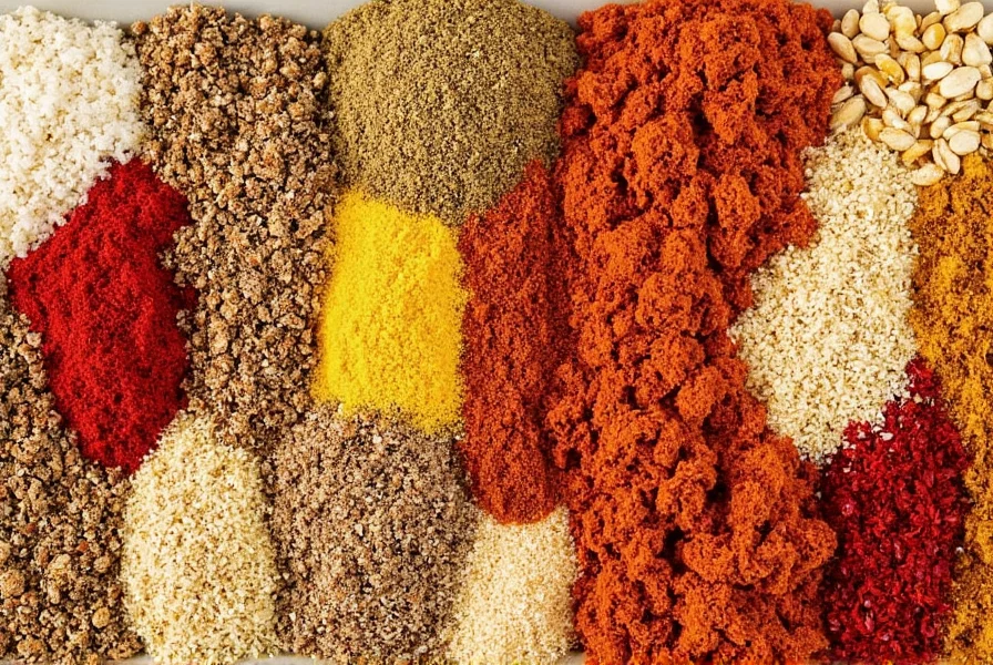 Mixing shawarma spices