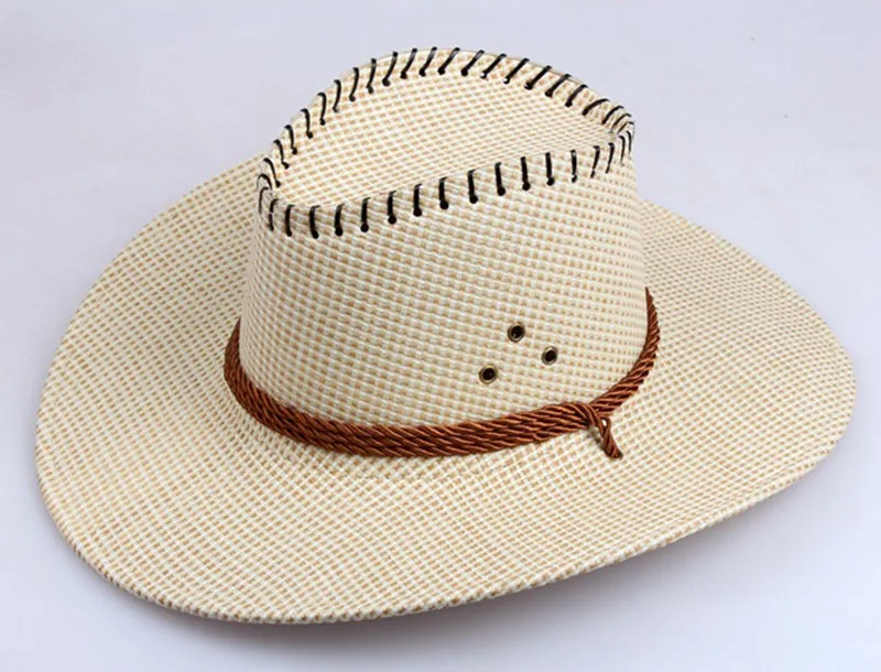 New Design Men's Hard Cowboy Straw Hat