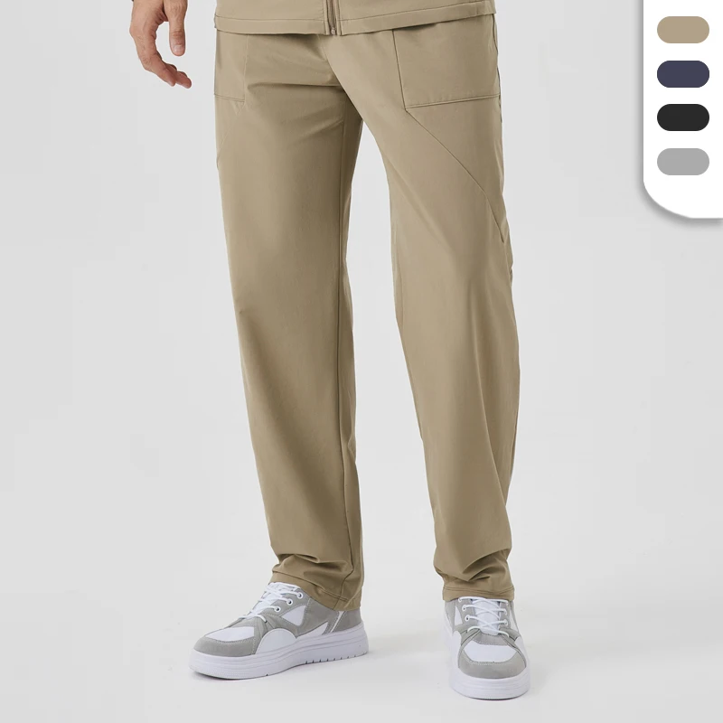 Men's Custom Logo Nylon Fabric Stretchy Sweatpants With Custom Logo Breathable Jogger Pants With Back Pocket Joggers
