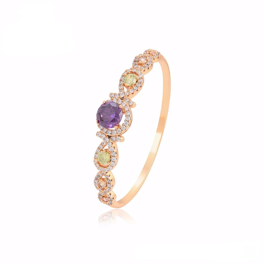 

S00140343 Xuping jewelry exquisite high sense inlaid with diamonds all over the sky star fashion 18K gold bangle