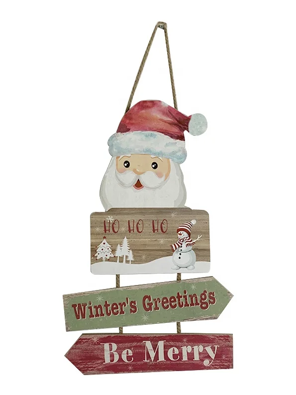 
2020 Hot selling Christmas New designs Home Decorative Wall decoration wooden signs and Christmas decorations 