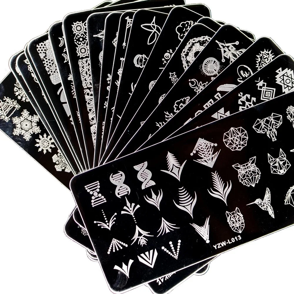 

6*12 cm Metal Nail Art Stamp Plate for DIY Nail Painting Tool Stamping Plate, Muti