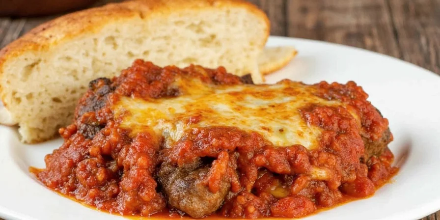 Family Dinner Table with Beef Parmigiana
