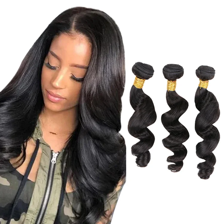 

FH factory wholesale malaysian loose wave 100% human hair curticle aligned hair