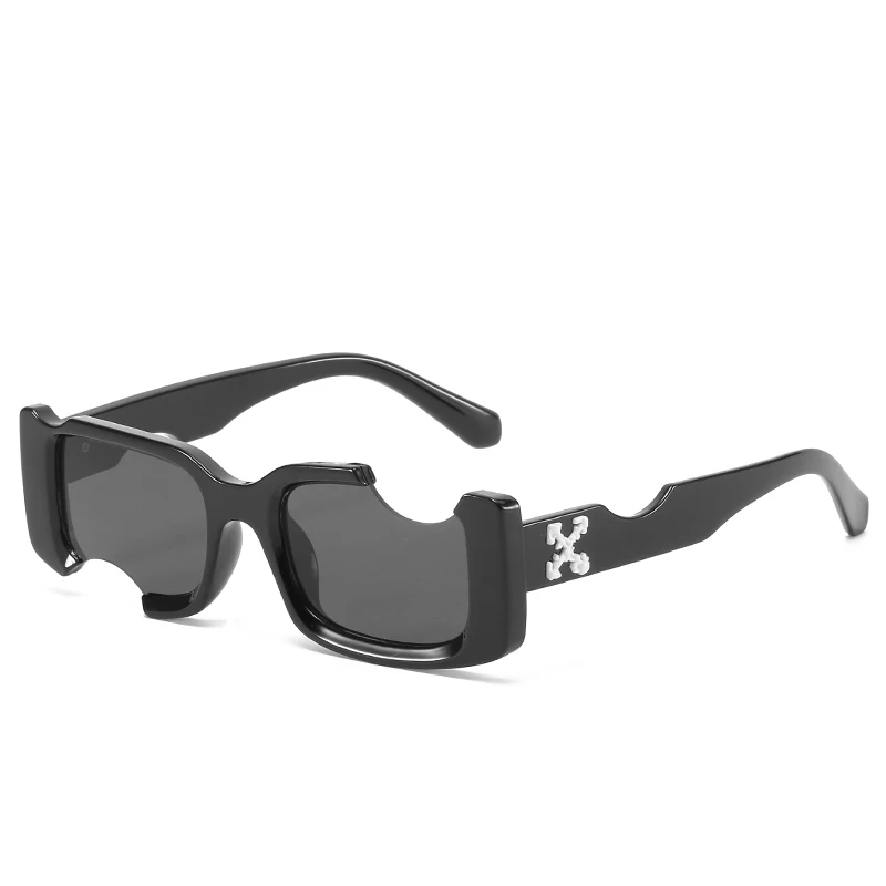 

L88835 2021 women shades 90s fashionable sunglasses vintage rectangle wholesale trendy eyewear retro black sun glasses