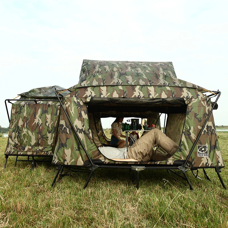 

Customized Waterproof camping tent 6 people Durable Military off ground camping Tents