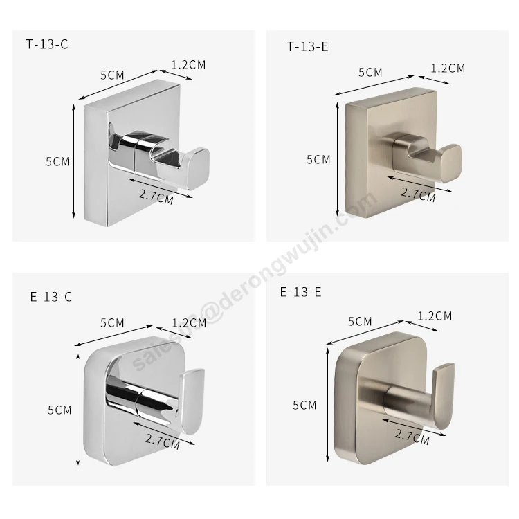 nickel brushed robe hook