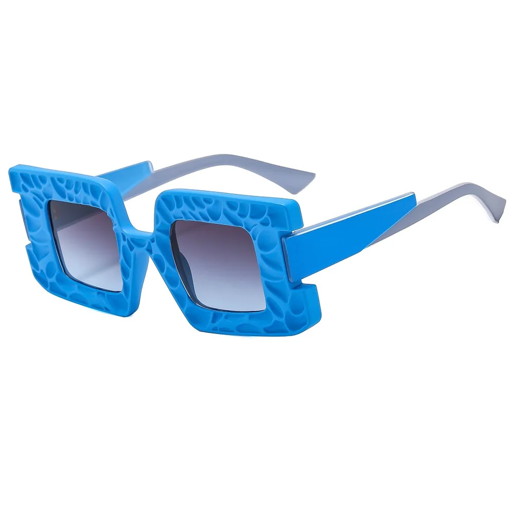 

4395 Square Women Sunglasses Retro Gradient Shades UV400 Men Wide Legs Brand Designer Fashion Blue Green Sun Glasses 2023