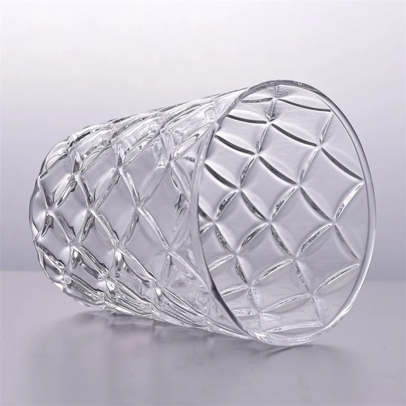 Empty spraying handmade candle vessel glass votive candle jar bedroom decor supplier