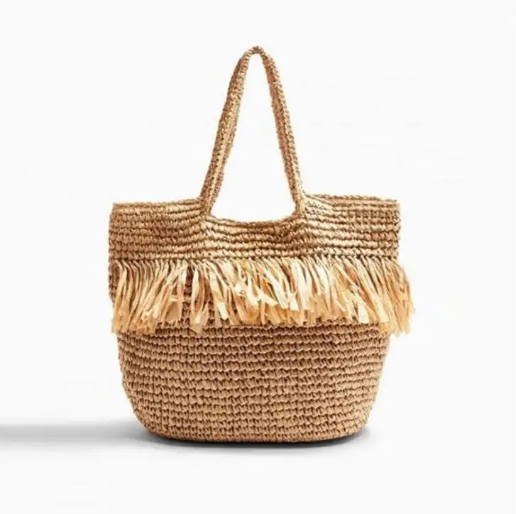 

Fashion Plaited Article Tote Handbag Shoulder paper Beach Straw Bag For Women