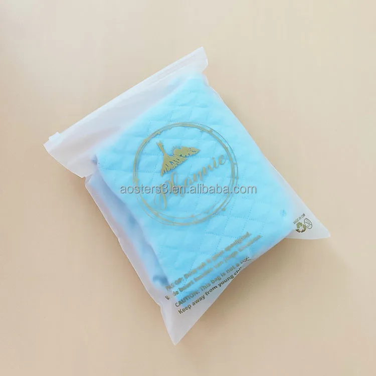 

Factory outlet latest design custom size logo zipper bag with logo plastic zip bag frosted zip lock bag