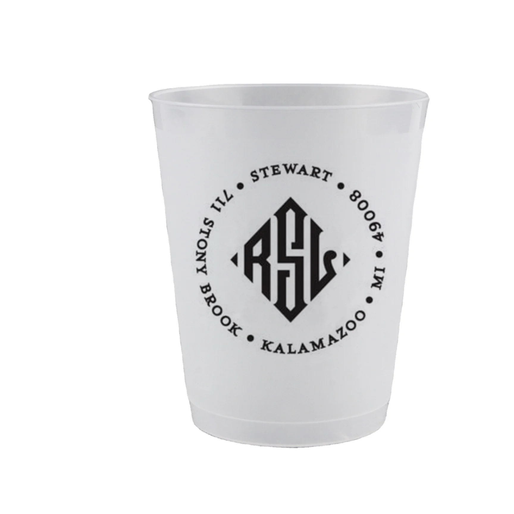 

16oz Circle Monogram Reusable Frost Flex Cups