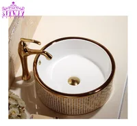 

Speway golden round Mosaic pedicure sink foot spa pedicure bowl with faucet