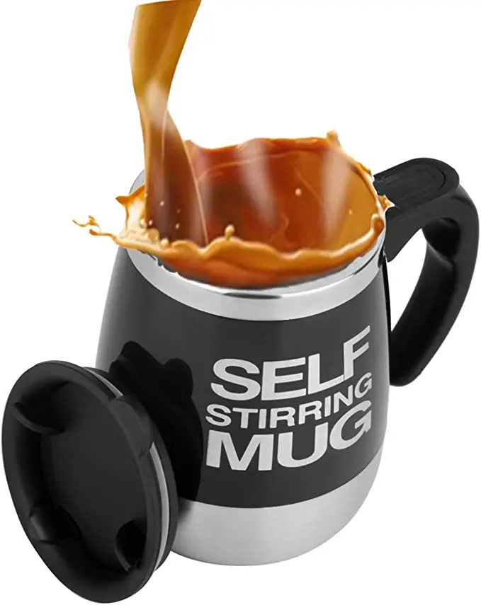 

Double Insulated Portable Electric Self Stirring Automatic Mixing Cup Stainless Steel Self Stirring Coffee Mug