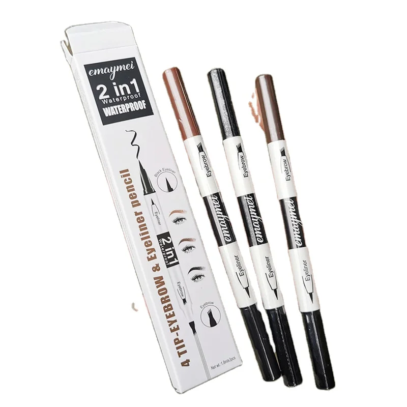 

2021 New black Eyebrow pencil and eyeliner in one Waterproof Eyeliner