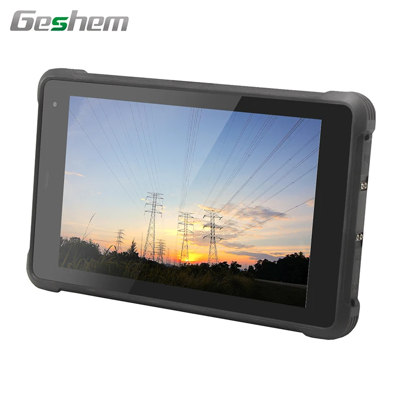 

Cheapest android tablet 8 inches ip67 rugged tablet industrial pc can be customized fingerprint nfc 2d rfid, Black
