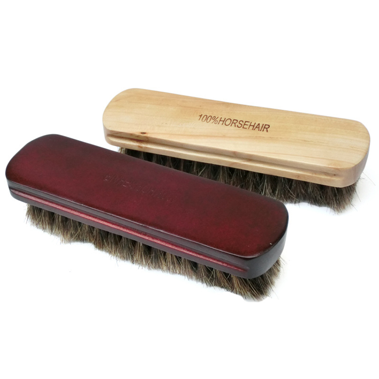 

Wholesale natural wooden horse brushes shoe brush with logo