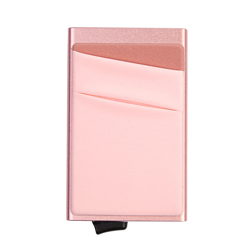 

Free Sample Aluminum Slim Card Holder Metal Color Card RFID Blocking Alloy Credit Card Case, Pink, red, gray, blue, etc