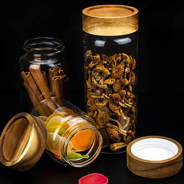 

High Borosilicate Wide Mouth Glass Jar Elegant And Beautiful Food Grade Glass Jar, Clear