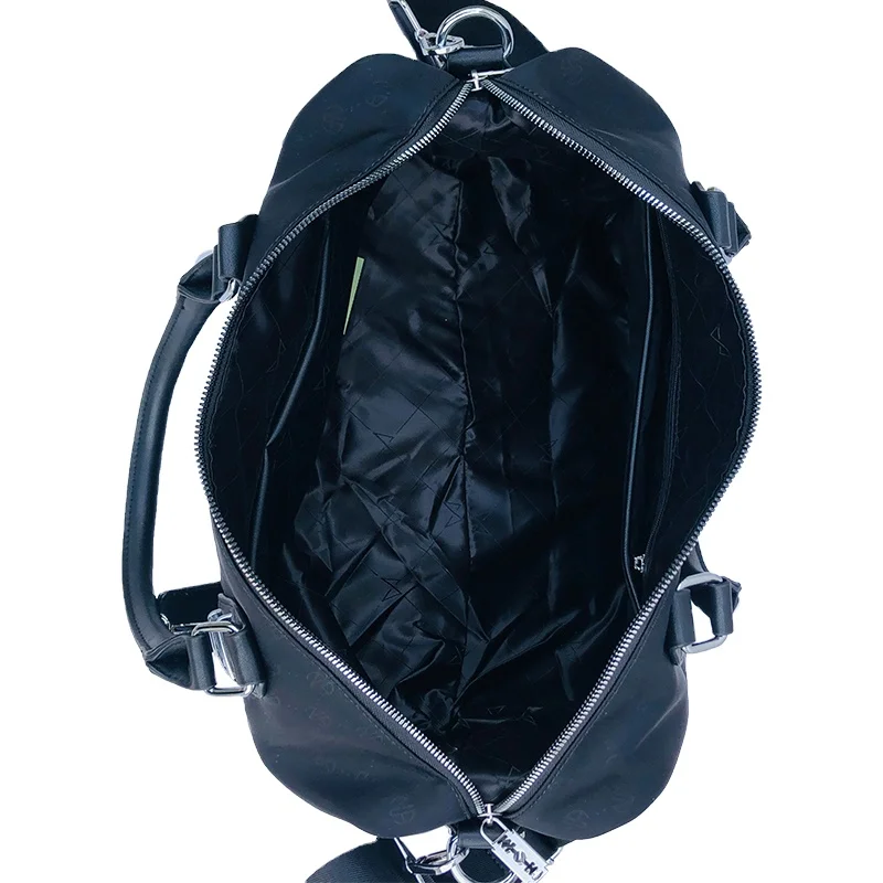 

China Factory Price Custom Logo Large Capacity Waterproof PU Boston Golf Clothing Bag Small, Black,customized