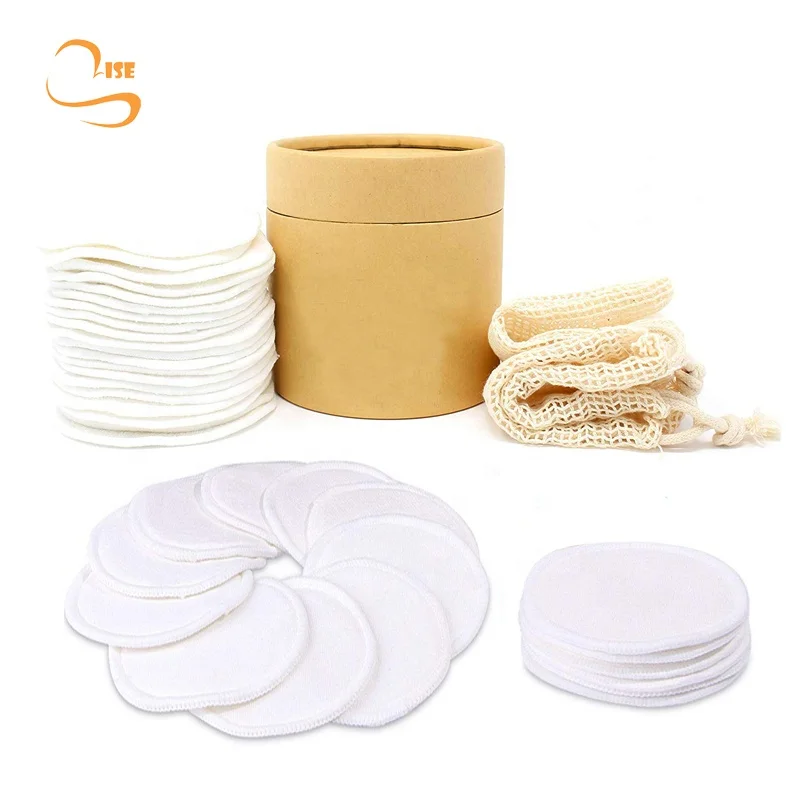 

8cm Reusable Cloth Face Cleansing Wipes Chemical Free Soft Eco Friendly Bamboo Makeup Cotton Rounds
