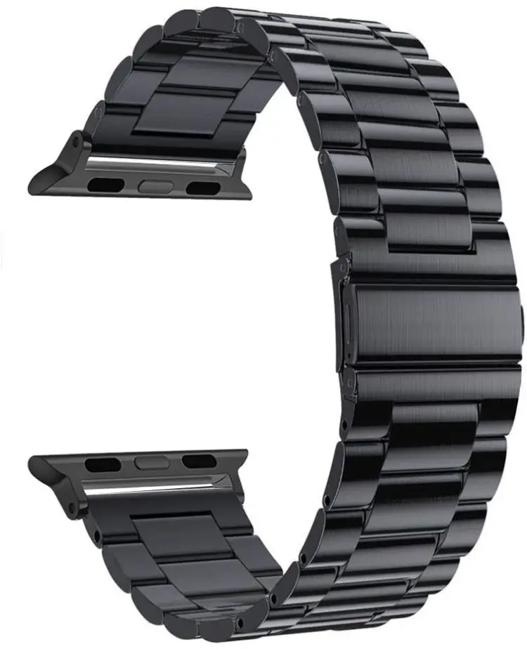 

Luxury Stainless Steel bracelet band for apple watch Series 2 3 4 5 6 iwatch stainless steel strap 44 42 40 38mm with connector, Multi color