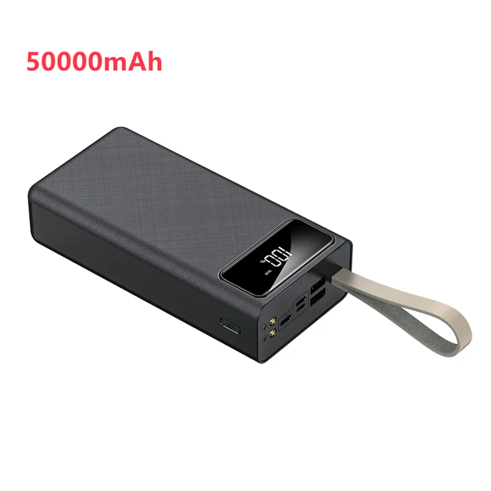 

YM265 50000mah power bank high capacity mobile phone portable charger power banks 2A Fast charging powerbank, White black