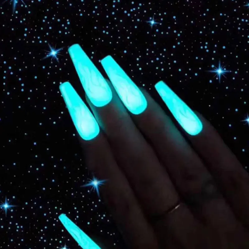 

Luminous Nail Gel Glow In Dark Fluorescent Neon UV LED Semi Permanent Soak Off Gel Varnish Lighting In Night Nail Art