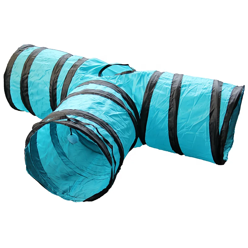 

High Quality Modern Cat Toy Christmas Gift T Shape Foldable Motion Cat Tunnel, As picture