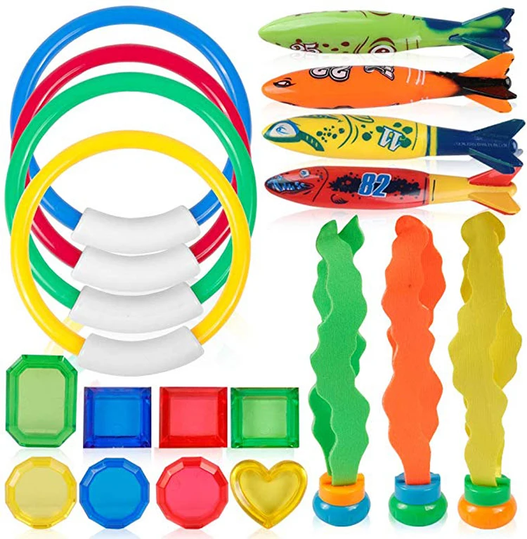 

PVC kids underwater swimming and diving game toys sets summer outdoor pool water play equipment for children, Picture shows/ customized