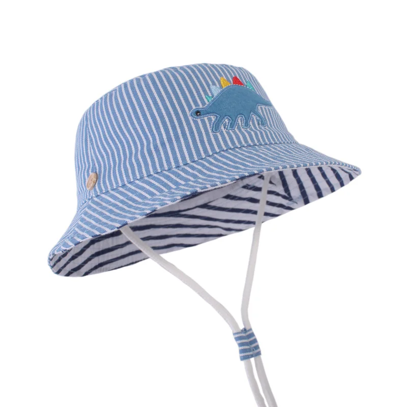 Childrens 100% Cotton White Bucket Star Sun Hat 3-6 yrs and 7-12 yrs Embroidered 