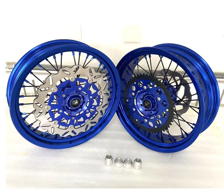 

factory motorcycle wheels 17x3.5 front 17x5.0 rear Supermoto wheels for te 300 fe 450 tc 350