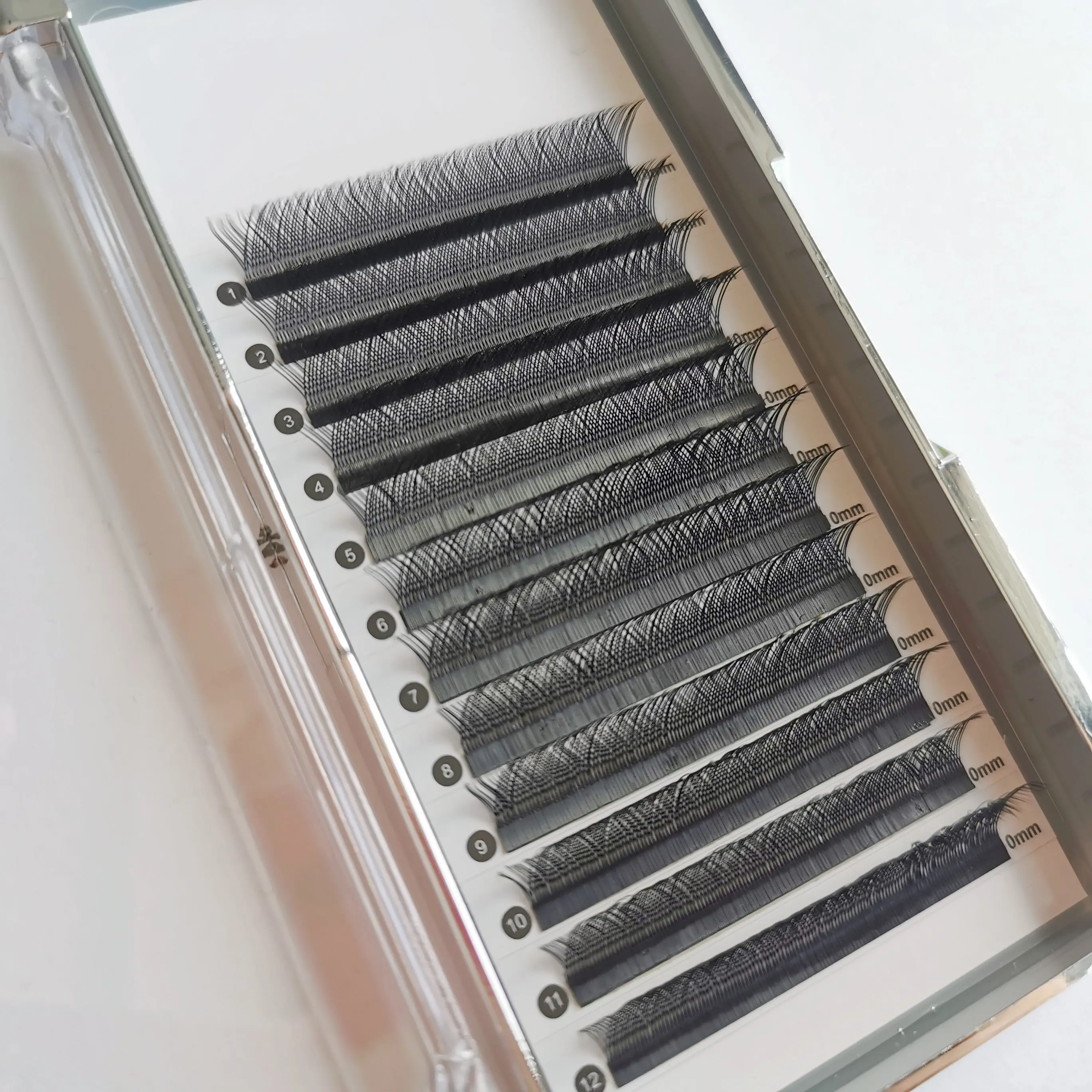 

Private label russian volume y lash foil back eyelash extensions korean pbt lashes yy, Natural black