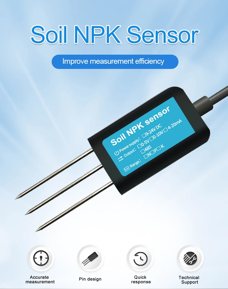 420mA Soil NPK sensor soil sensor salinity 05V/010v, View soil
