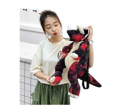 

Big dinosaur backpack creative new cartoon toy dinosaur bag stuffed toy, As shown in the pictures