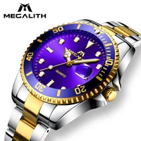 

2020 new arrival watch Megalith Relogio Masculino luxury complete calendar multifunction Chronograph purple blue green watch