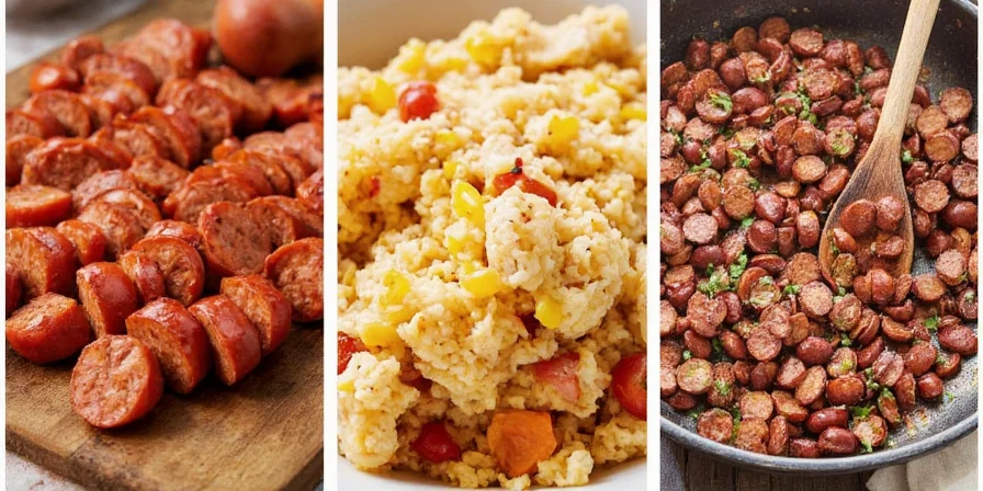 Testing sausage seasoning in a small pan