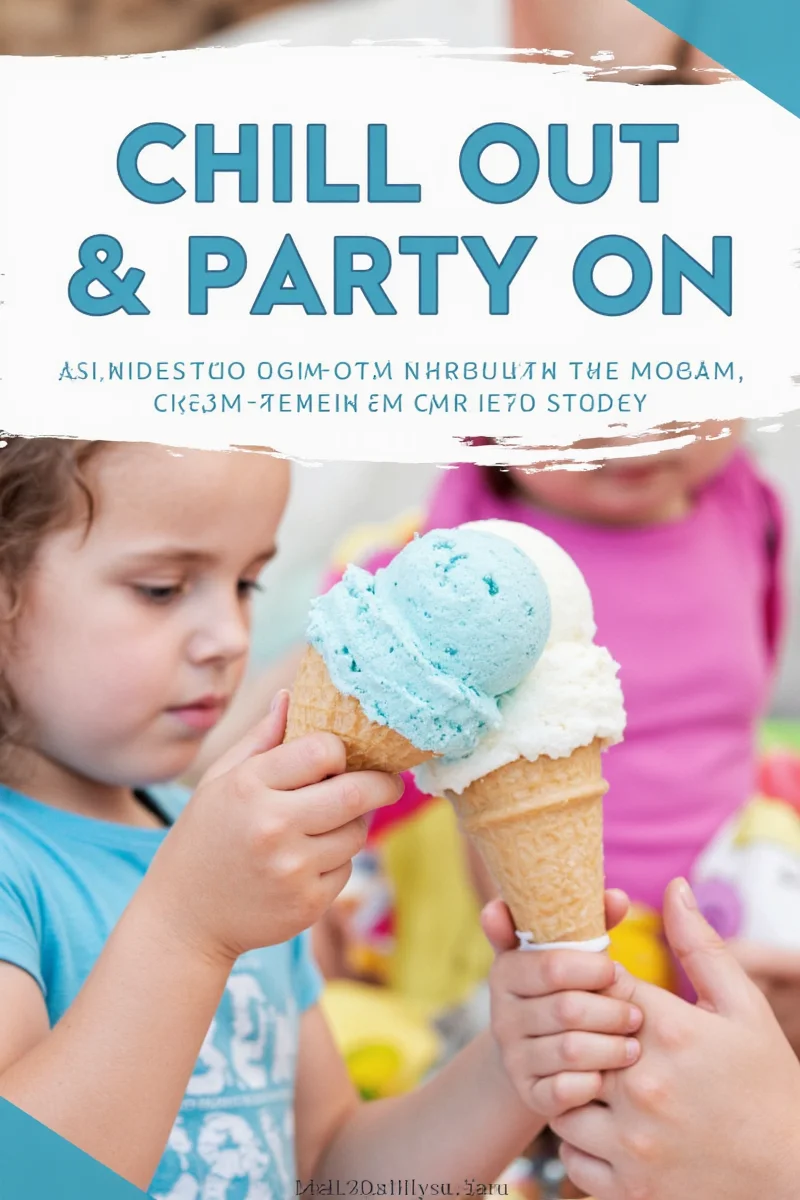 Kids crafting ice cream cones during a party