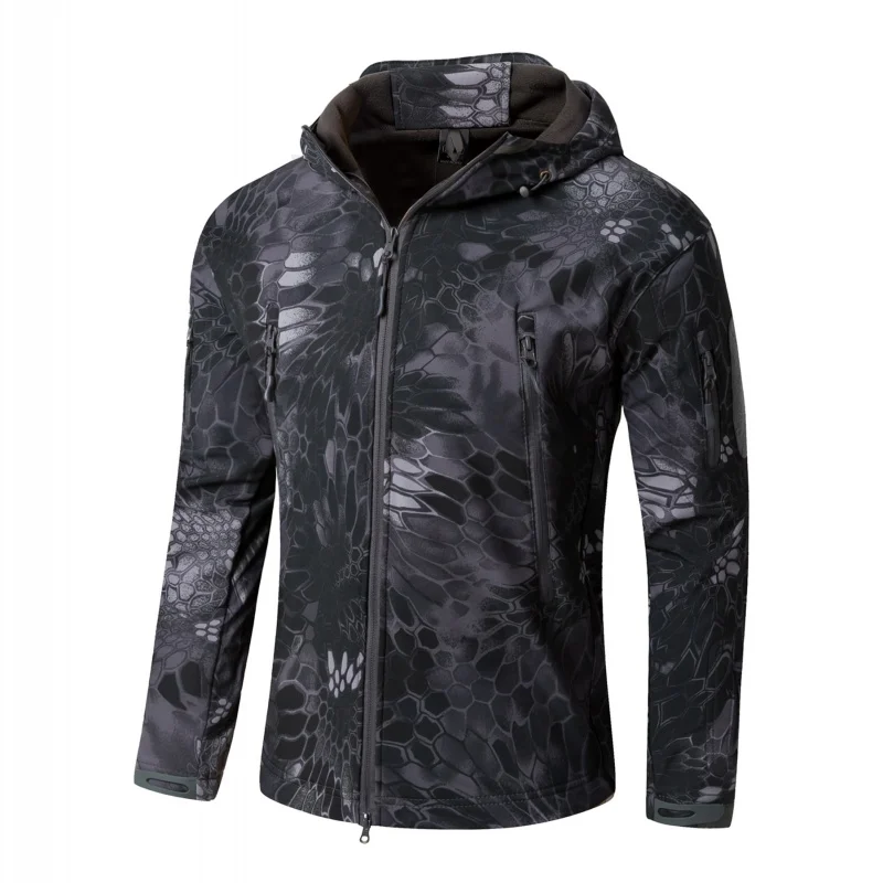 

Wholesale Army Fans Military Tactical Camouflage Waterproof Soft shell Hooded Hiking Camping Jacket Coat Army Cargoes Jacket