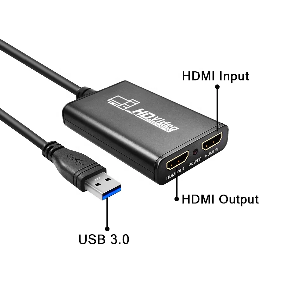 
AOEYOO USB3.0 TO HDMI Video Capture Support YUY2 4K Input No delay live streaming 4k video capture card with loop game capture 